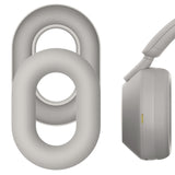 Geekria Silicone Earpads Cover Compatible with Sony WH-1000XM5, WH1000XM5 Wireless Headphones, Ear Cups Cover / Ear Cushions Cover Sweatproof & Easily Washable (Beige)
