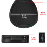 Geekria Headphones Pouch Compatible with AirPods Max Case, Soft Shell Replacement Protective Travel Carrying Bag with Cable Storage (Black)