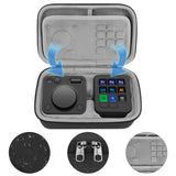 Geekria Creative Console Carrying Case, Hard Shell Protective Travel Bag Compatible with Logitech MX Creative Console (Dark Gray)