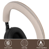 Geekria Silicone Headband Cover Compatible with Sony WH-1000XM5, WH1000XM5 Wireless Headphones, Head Top Cushion Pad Protector, Sweat Cover, Replacement Repair Part, Easy DIY Installation (Beige)