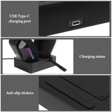 Geekria Headphones Charging Stand for Logitech G733 Lightspeed Wireless Gaming Headset, 3D Printed Resin Magnetic Dock, Gaming Headset Base (Black)