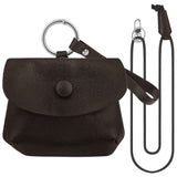 Geekria Portable Earbud Vegan Leather Pouch Compatible with Apple AirPods Pro 3, Sony WF-1000XM6 and More, Storage Pouch for Wireless Earbuds, Keys, Cables & Small Accessories (Brown)