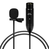 Geekria 48V XLR Lavalier Microphone, Omnidirectional Mic, HD Noise Reduction, Compatible with FIFINE SC3, MAONO G1 NEO Gaming Audio Mixer, Suitable for Camcorders, Recorder (Black / 4.9 FT)
