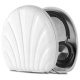 Geekria PRO Rugged Headphones Case for B&O Beoplay H95, H9 3rd Gen, H9i, H8, H7, Hard Shell, Durable, Multi-Layer Protection Travel Carrying Bag (Seashell, White)