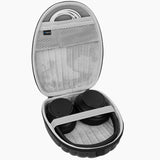 Geekria Shield Case Compatible with Sony WH-CH720N, WH-1000XM6, WH-1000XM5, WH-ULT900N Headphones, Replacement Protective Hard Shell Travel Carrying Bag with Cable Storage (SeaShell Black)
