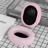 Geekria PRO Extra Thick Mesh Fabric Replacement Ear Pads for HyperX Cloud II, 2, Cloud III, 3, Mix, Alpha, Cloud Flight, Stinger, 2, 2 Core, Revolver S Headphones Ear Cushions, Earpads (Pink)