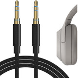 Geekria Audio Cloth Braided Cable Compatible with Sony WH-1000XM6/1000XM5/1000XM4, WH-XB920N/XB910N, WH-CH720N, INZONE H5 Headphones, 3.5mm Replacement Stereo Cord (4 ft/1.2 m)