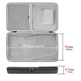 Geekria Hard Shell Travel Carrying Keyboard Case, Compatible with Microsoft Ergonomic Keyboard (LXM-00004), Ergonomic Keyboard and Mouse Combo Case (Dark Grey)
