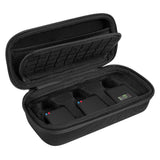 Geekria for Creators Microphone Case Compatible with Rode Wireless GO Gen 3 III, GO 2, GO, PRO, ME, Hard Shell Mic Carrying Case, Mic Compact Carry Case, with Cable Storage (Black Lining)