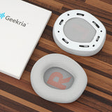 Geekria Comfort Mesh Fabric Replacement Ear Pads for JBL Quantum 100 Headphones Ear Cushions, Repair Parts (Grey)