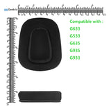 Geekria QuickFit Mesh Fabric Replacement Ear Pads for Logitech G533, G633, G635, G933, G935 Headphones Ear Cushions, Repair Parts with Video Guide (Black)