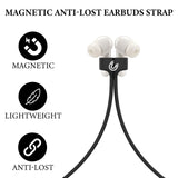 Geekria 2 Pack Magnetic Anti-Lost Strap Compatible with Soundcore by Anker Liberty 4 Pro, P30i, Liberty 4 NC, Soft Silicone Earbuds Lanyard Cord for Daily Carry & Easy Access (Black)