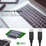 Geekria for Creators USB C to USB C Microphone Cable 8 inch / 20 CM, Compatible with Rode VideoMic GO II, Wireless GO II, DJI Mic, Mic 2 Mic Cord (Black)