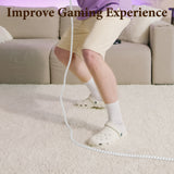 Geekria Cable Protectors Compatible with Sony PlayStation 5, PSVR 2 Electric Wires Cover, VR Gaming Accessories, Prevent Pets From Biting The Cable (White, 16.4ft)