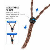 Geekria Apollo Copper Upgrade Audio Cable Compatible with Sony MDR-Z7 MDR-Z7M2 MDR-Z1R Headphones, 4.4mm to Dual 3.5mm Replacement Headphones Cord with Locking Device (4.9 ft / 1.5 m)
