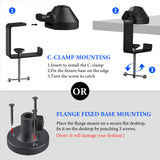 Geekria for Creators Microphone Arm Compatible with Razer Seiren V3 Mini, X, V2 Pro, V2 X, Elite, Mic Boom Arm with Table Flange Mount Adapter, Adjustable Suspension Stand, Desk Mount Holder