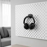 Geekria Headphone Holders for Pegboard Display, Headphone Hanger Holder Compatible with IKEA Skadis Pegboards, Hook Headset Holder Hanger for Home, Office, Electronics Organization (Black)