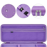 Geekria Keyboard and Mouse combo Case, Hard Shell Travel Carrying Bag for Compact 84 Key Low Profile Gaming Keyboard, Compatible with Logitech POP Keys, Nuphy Air75, LOFREE Flow84 (Purple)