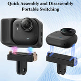 Geekria Magnetic Adapter Mount Compatible with Insta360 GO Ultra Action Camera, Quick Release Adapter Accessories Suitable for Tripod, Selfie, Vlogging (Black)