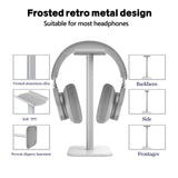 Geekria Aluminum Alloy Headphone Stand for Over-Ear Headphones, Gaming Headset Holder, Desk Display Hanger with Solid Heavy Base Compatible with Beats SoloPro, Bose QC35 (White)