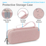 Geekria Protective Camera Carrying Case Compatible with DJI Osmo Pocket 4, Portable Hard Shell Travel Storage Case for Camera, Charger, Cable, SD Card and Accessories (Pink)