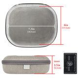Geekria Shield Headphones Case Compatible with Bose QC Ultra II, QC Ultra, QC 45, QC 35 II, QC 25, QC 2, QC SE, Replacement Hard Shell Travel Carrying Bag with Cable Storage (Light Brown)