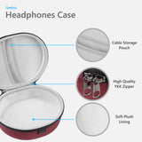 Geekria Shield Kids Headphones Case for Foldable On-Ear Headphones, Replacement Hard Shell Travel Carrying Bag with Cable Storage, Compatible with JBL, JLab, eKids, Beats, Mpow Headsets