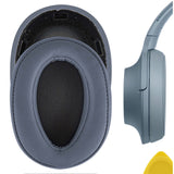 Geekria QuickFit Replacement Ear Pads for Sony MDR-100ABN WH-H900N Headphones Ear Cushions, Headset Earpads, Ear Cups Cover Repair Parts (Moonlight Blue)