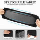 Geekria Full Size Keyboard Dust Cover, Ice Silk Elastic Cover for 104 Keys Computer Keyboard, Compatible with Logitech MK955/ MK950/ MX Keys S/ MX Keys Advanced, Redragon K556, Keychron K10