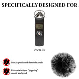 Geekria for Creators Furry Windscreen Compatible with ZOOM H1, H1n Handy Recorder, Mic DeadCat Wind Cover Muff, Fluff Cover Windshield, Portable Digital Recorder (Grey / 2 Pack)