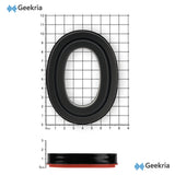 Geekria Gel Ear Pads for 3M WorkTunes (90541, 90542, 90543, 90544)/ Peltor Sport (Tactical TAC100/ 300/ 500)/ ZOHAN (EM033/ 037/ 042)/ PROHEAR(032/033/037) Headphones (Black + Red)