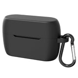 Geekria Silicone Case Cover Compatible with Jabra Elite 85t True Wireless Earbuds, Earphones Skin Cover, Protective Carrying Case with Keychain Hook, Charging Port Accessible (Black)