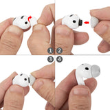 Geekria Memory Foam Ear Tips Compatible with AirPods Pro 3rd Generation, Snug Non Slip Fit for Commute & Fitness, 4 Sizes L, M, S, XS (Grey)