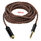 Geekria Apollo 6NOCC 4.4mm Balanced Cable Single Crystal Copper Upgrade Extension cord, 4.4mm Male to Female Replacement Cord for HiFi Headset (9.8ft / 3m)