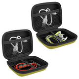 Geekria Shield Case for On-Ear Headphones, Replacement Hard Shell Travel Carrying Bag with Cable Storage, Compatible with Audio Technica, SONY, JVC, JBL, Beats, Panasonic Headsets (2 Packs/Green)