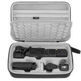 Geekria Carrying Case Compatible with DJI Osmo Pocket 4 Protective Case, Hard Shell Travel Storage Bag with Cable Storage for Action Camera and Accessories (Dark Grey)