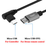 Geekria Short Micro-USB Male to Male Data Sync Cable Compatible with DJI Spark Remote Controller, Raspberry Pi Zero, PS4, Owlet, Android Devices, DAC, 30 cm