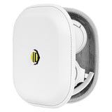 Geekria Shield Kids Headphones Case with Personalized Shoe Charm, Replacement Hard Shell Travel Carrying Bag with Cable Storage Compatible with JBL JR 310BT, Tune 600BTNC Headsets (White)