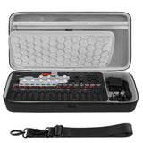 Geekria Audio Interface Carrying Case, Compatible with SONICWARE Liven Ambient Ø / 8bit Warps / MEGA SYNTHESIS / Texture Lab / XFM / Lofi-12, EVA Hard Shell Portable Travel Bag (Dark Gray)