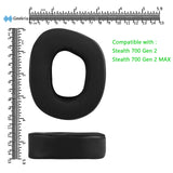 Geekria Sport Cooling-Gel Replacement Ear Pads for Turtle Beach Stealth 700 Gen 2 Stealth 700 Gen 2 MAX Headphones Ear Cushions, Headset Earpads, Ear Cups Cover Repair Parts (Black)