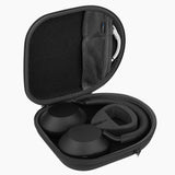 Geekria Shield Headphones Case Compatible with Sony WH-1000XM5, WH-1000XM4, WH-1000XM3, WH-CH710N, Replacement Hard Shell Travel Carrying Bag with Cable Storage (Black)