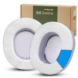 Geekria Sport Extra Thick Cooling-Gel Replacement Ear Pads Compatible with SteelSeries Arctis Nova Pro Wireless/ Nova Elite Headphones Ear Cushions, Repair Parts (Grey/ White)