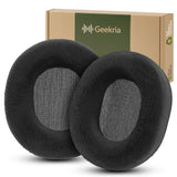 Geekria Comfort Velour Replacement Ear Pads Compatible with ASUS ROG Pelta Headphones Ear Cushions, Headset Earpads, Ear Cups Cover Repair Parts (Black)