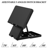 Geekria Foldable Stand Compatible with Nintendo Switch 2, Switch Lite & OLED, Adjustable Portable Holder for Desk or Travel (Black)