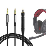 Geekria Audio Cable Compatible with Sennheiser Game One, Game Zero, PC 373D, GSP 500, GSP 600 Headphones, 2.5mm to Dual 3.5mm Y Splitter Replacement Cable (5.6ft/1.7m)