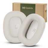 Geekria Replacement Ear Pads for Bowers & Wilkins PX7 S3 Headphones Ear Cushions, Repair Parts (Canvas White)