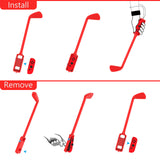 Geekria Switch Golf Club Compatible with Nintendo Switch Joy-Con, Games Handgrip with Adjustable Hand Strap Accessories for Mario Golf: Super Rush Game (2 Packs)