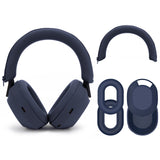 Geekria Silicone Headphone Cover Kits Compatible with Sony WH-1000XM5, WH1000XM5 Wireless Headphones, Scratch Protection Case / Earpieces Cover / Headband Cover / Skin Protector (Blue)