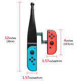 Geekria Fishing Rod Compatible with Nintendo Switch Controller, Fishing Game Kit Accessories for Switch / OLED, Works with Bass Pro Shops, The Strike Championship Edition, Legendary Fishing
