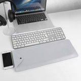Geekria Slim Keyboard Sleeve Case, Vegan Leather Travel Portable Bag, Compatible with Apple Magic Keyboard with Numeric Keypad, Logitech MX Keys S / MX Keys / MK955 (Light Gray)